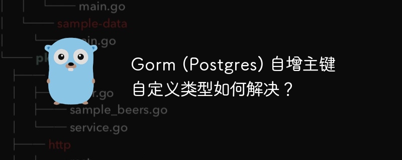 gorm (postgres) 自增主键自定义类型如何解决？
