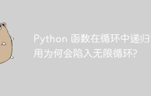 Python 函数在循环中递归调用为何会陷入无限循环?