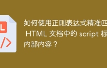 如何使用正则表达式精准匹配 HTML 文档中的 script 标签内部内容?