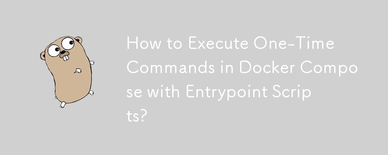 How to Execute One-Time Commands in Docker Compose with Entrypoint Scripts?