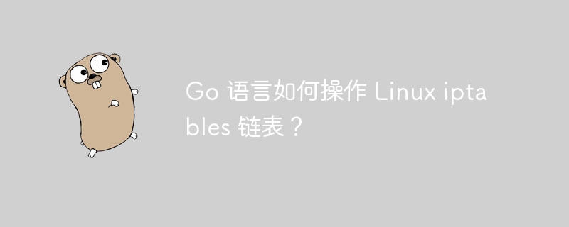 go 语言如何操作 linux iptables 链表？