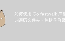 如何使用 Go fastwalk 库递归遍历文件夹，包括子目录？
