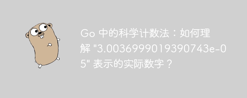 go 中的科学计数法：如何理解 