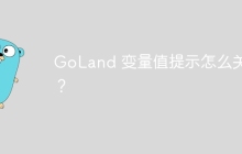 GoLand 变量值提示怎么关闭？