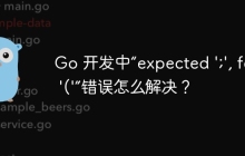Go 开发中“expected ';', found '('”错误怎么解决？