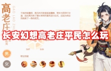 长安幻想高老庄平民怎么玩