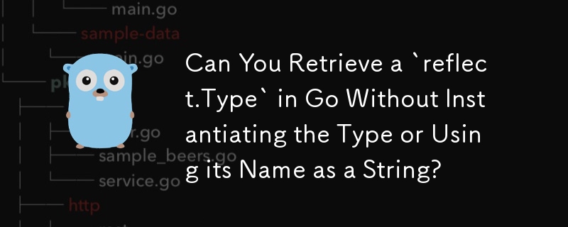 Can You Retrieve a `reflect.Type` in Go Without Instantiating the Type or Using its Name as a String?