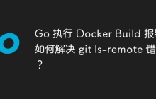 Go 执行 Docker Build 报错：如何解决 git ls-remote 错误？