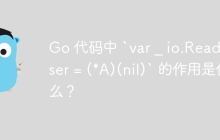 Go 代码中 `var _ io.ReadCloser = (*A)(nil)` 的作用是什么？