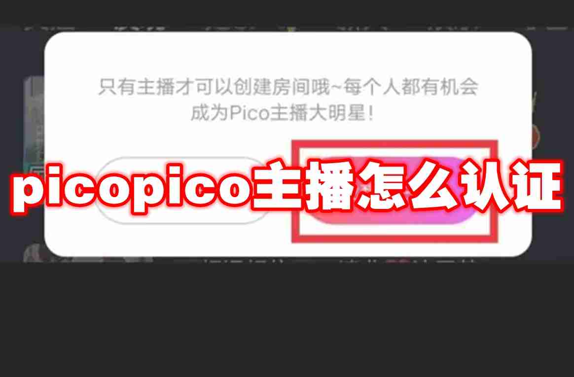 picopico主播怎么认证