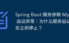 Spring Boot 服务依赖 MySQL 启动异常：为什么服务启动后立即停止？