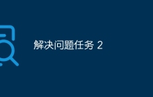 解决问题任务 2