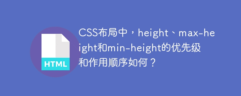 CSS布局中,height、max-height和min-height的优先级和作用顺序如何?