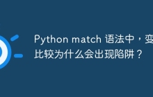 Python match 语法中，变量比较为什么会出现陷阱？