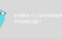 如何解决 Go 项目在离线环境下的依赖问题？