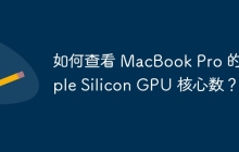 如何查看 MacBook Pro 的 Apple Silicon GPU 核心数？