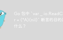Go 包中 `var _ io.ReadCloser = (*A)(nil)` 断言的目的是什么？