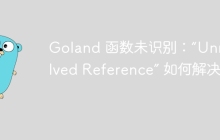 Goland 函数未识别：“Unresolved Reference” 如何解决？
