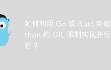 如何利用 Go 或 Rust 突破 Python 的 GIL 限制实现并行执行？