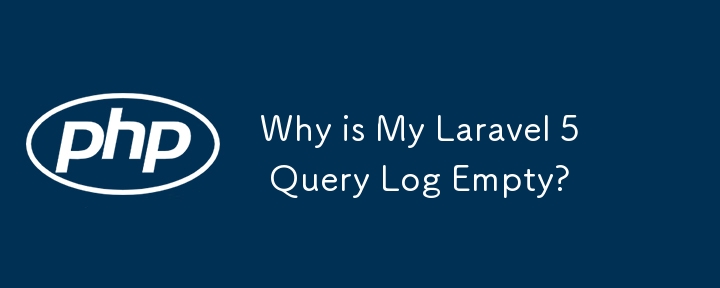 Why is My Laravel 5 Query Log Empty?