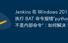 Jenkins 在 Windows 2012 上执行 BAT 命令报错“python 不是内部命令”：如何解决？