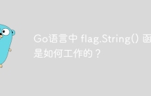 Go语言中 flag.String() 函数是如何工作的？