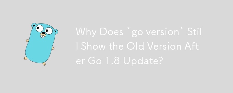 为什么 Go 1.8 更新后 `go version` 还是显示旧版本？