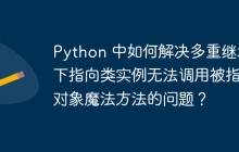 Python 中如何解决多重继承下指向类实例无法调用被指向对象魔法方法的问题？