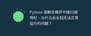 Python 函数在循环中递归调用时，为什么会出现无法正常运行的问题？