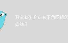 ThinkPHP 6 右下角图标怎么去除？