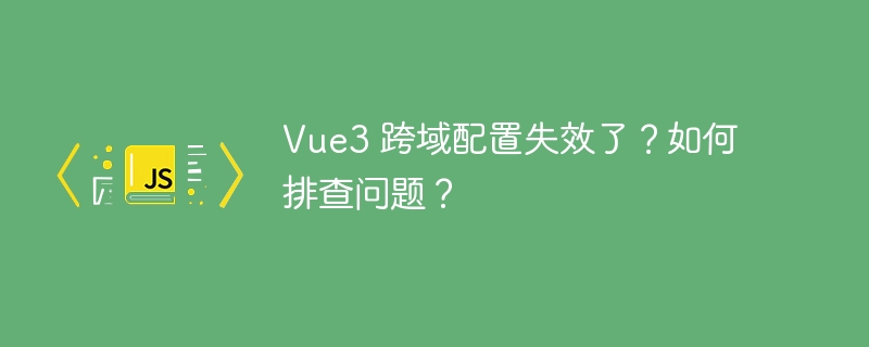 vue3 跨域配置失效了？如何排查问题？