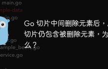Go 切片中间删除元素后，原切片仍包含被删除元素，为什么？