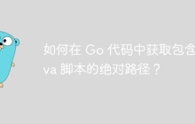 如何在 Go 代码中获取包含 Java 脚本的绝对路径？