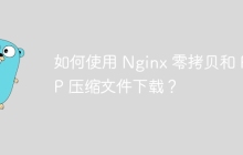 如何使用 Nginx 零拷贝和 PHP 压缩文件下载？