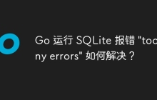 Go 运行 SQLite 报错 "too many errors" 如何解决？