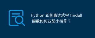 Python 正则表达式中 findall 函数如何匹配小括号？