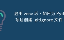启用 venv 后，如何为 Python 项目创建 .gitignore 文件？