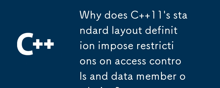 Warum erlegt die Standardlayoutdefinition von C 11 Einschränkungen bei Zugriffskontrollen und der Reihenfolge der Datenelemente auf?
