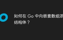 如何在 Go 中向嵌套数组添加结构体？