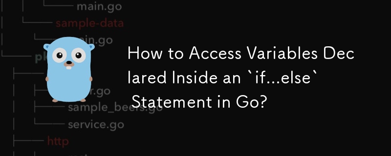 如何访问 Go 中 `if...else` 语句中声明的变量？