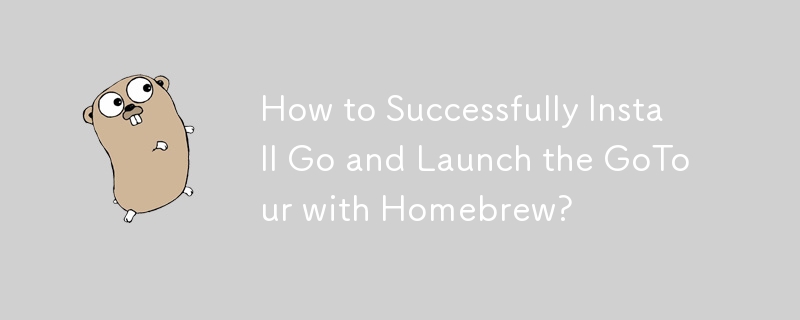 How to Successfully Install Go and Launch the GoTour with Homebrew?