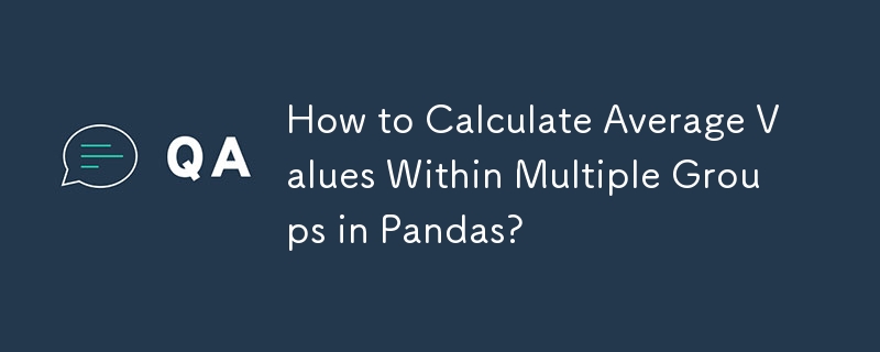 How to Calculate Average Values Within Multiple Groups in Pandas?