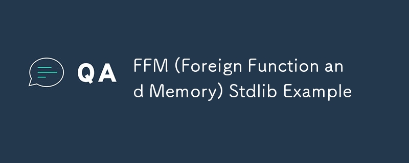 FFM (Foreign Function and Memory) Stdlib-Beispiel