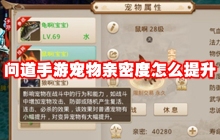 问道手游宠物亲密度怎么提升