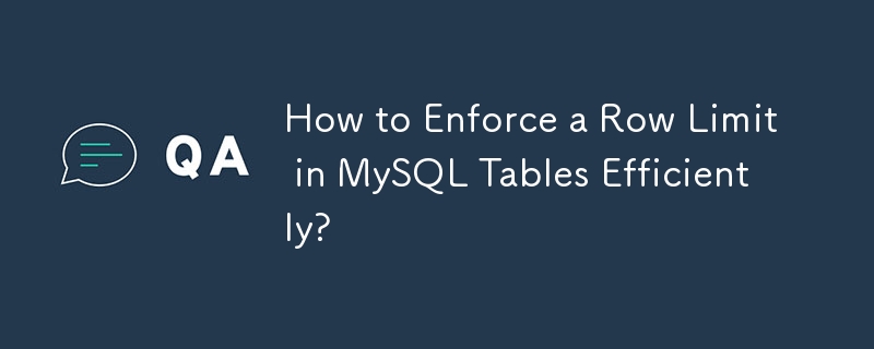 How to Enforce a Row Limit in MySQL Tables Efficiently?