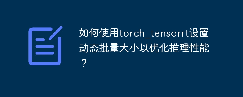 如何使用torch_tensorrt设置动态批量大小以优化推理性能？