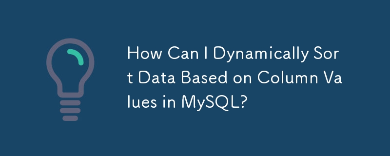 Bagaimanakah Saya Boleh Isih Data Secara Dinamik Berdasarkan Nilai Lajur dalam MySQL?