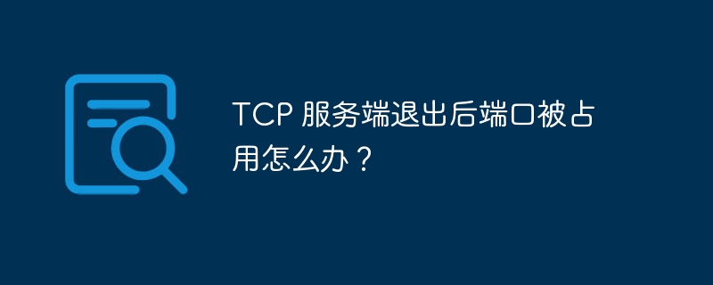 tcp 服务端退出后端口被占用怎么办？