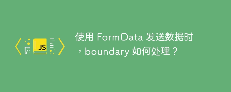 使用 formdata 发送数据时，boundary 如何处理？