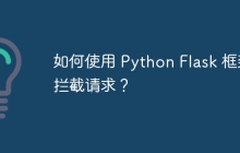 如何使用 Python Flask 框架拦截请求？